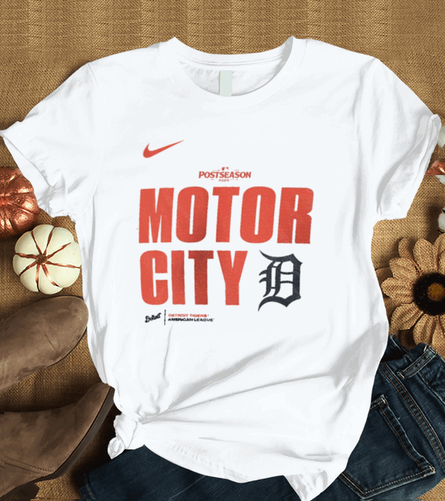 Nike 2025 MLB Postseason Motor City Detroit Tigers T-Shirt