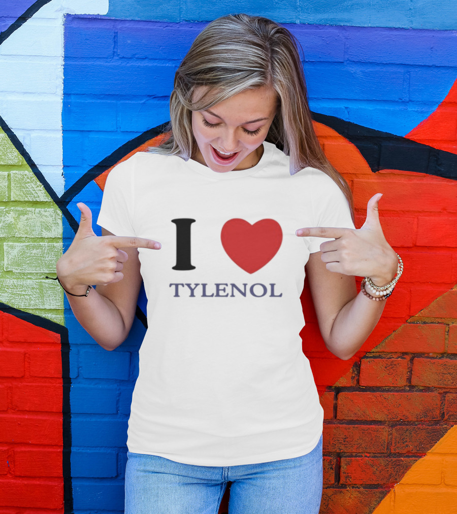 I Heart Tylenol Red Heart Graphic T-Shirt