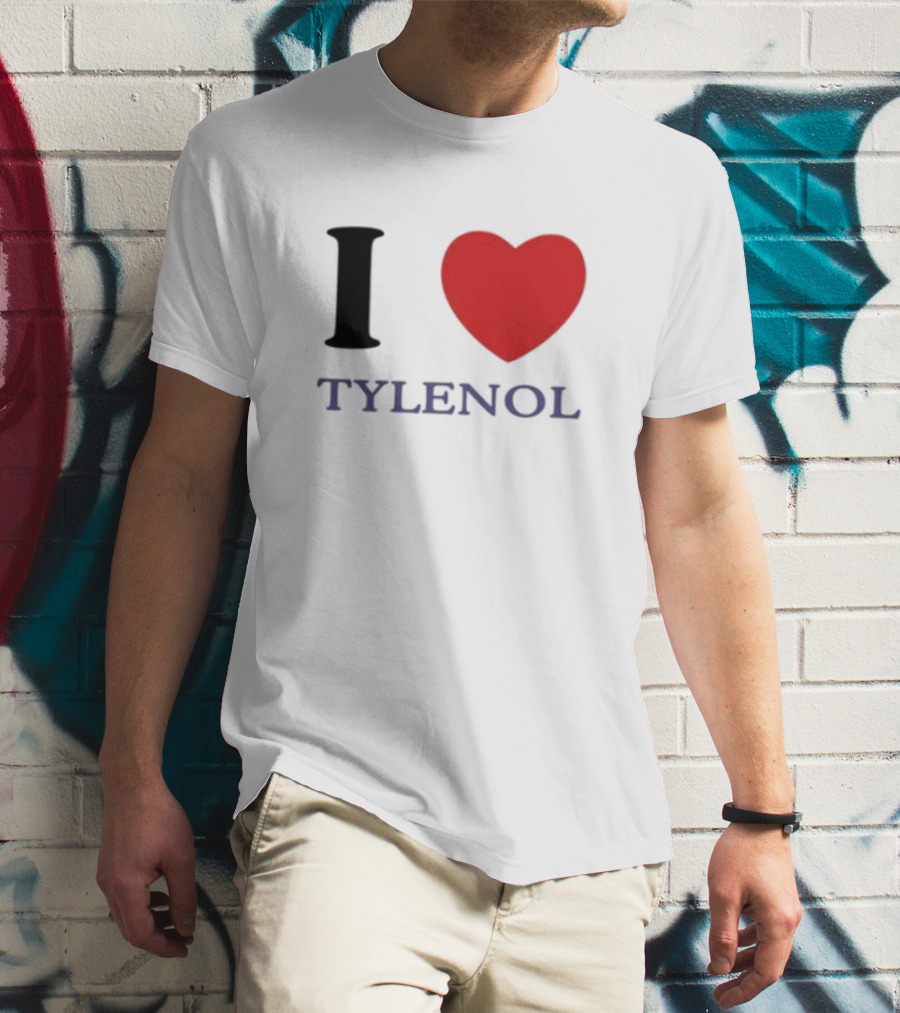 I Heart Tylenol Red Heart Graphic T-Shirt