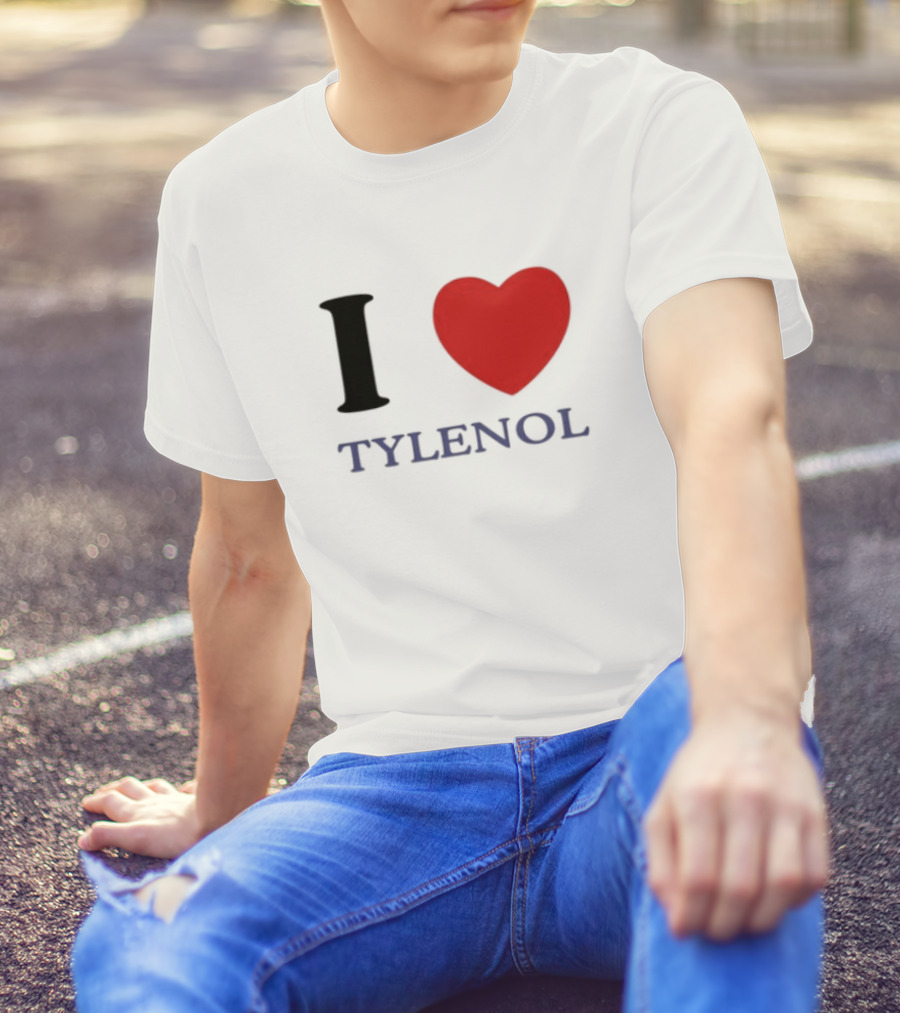 I Heart Tylenol Red Heart Graphic T-Shirt