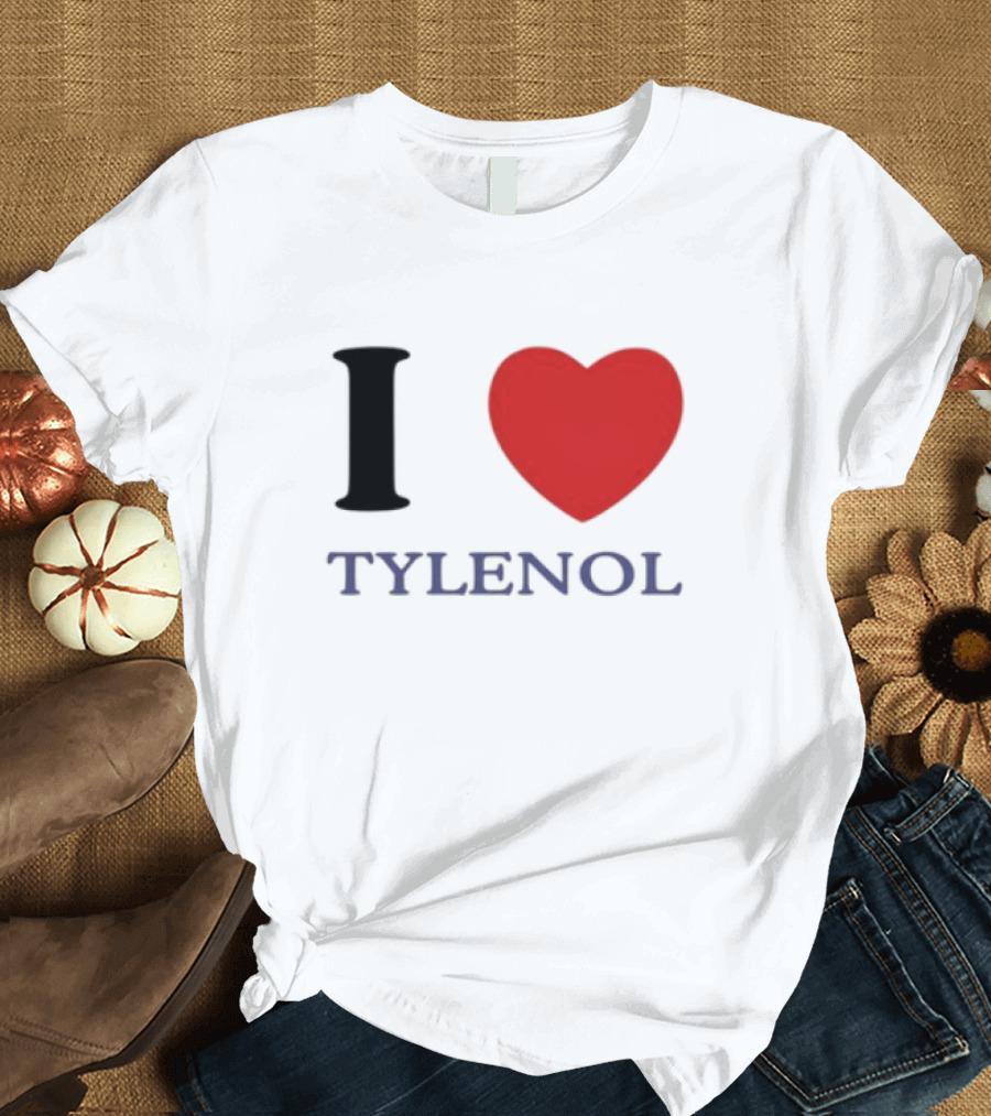 I Heart Tylenol Red Heart Graphic T-Shirt