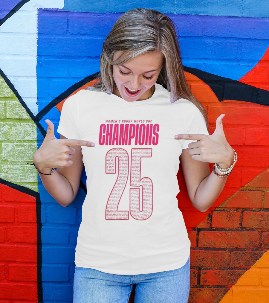 England Women Rugby World Cup Champions 25 T-Shirt