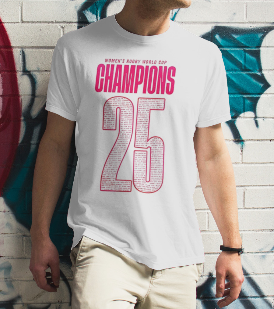 England Women Rugby World Cup Champions 25 T-Shirt