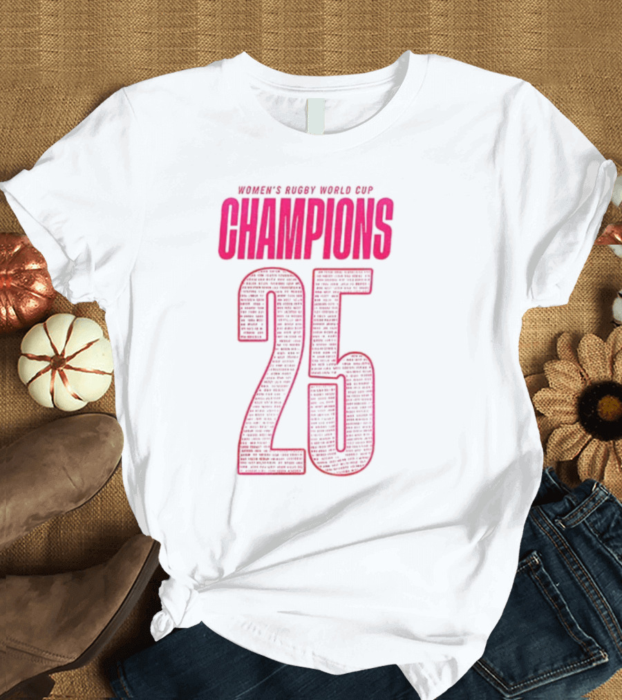England Women Rugby World Cup Champions 25 T-Shirt