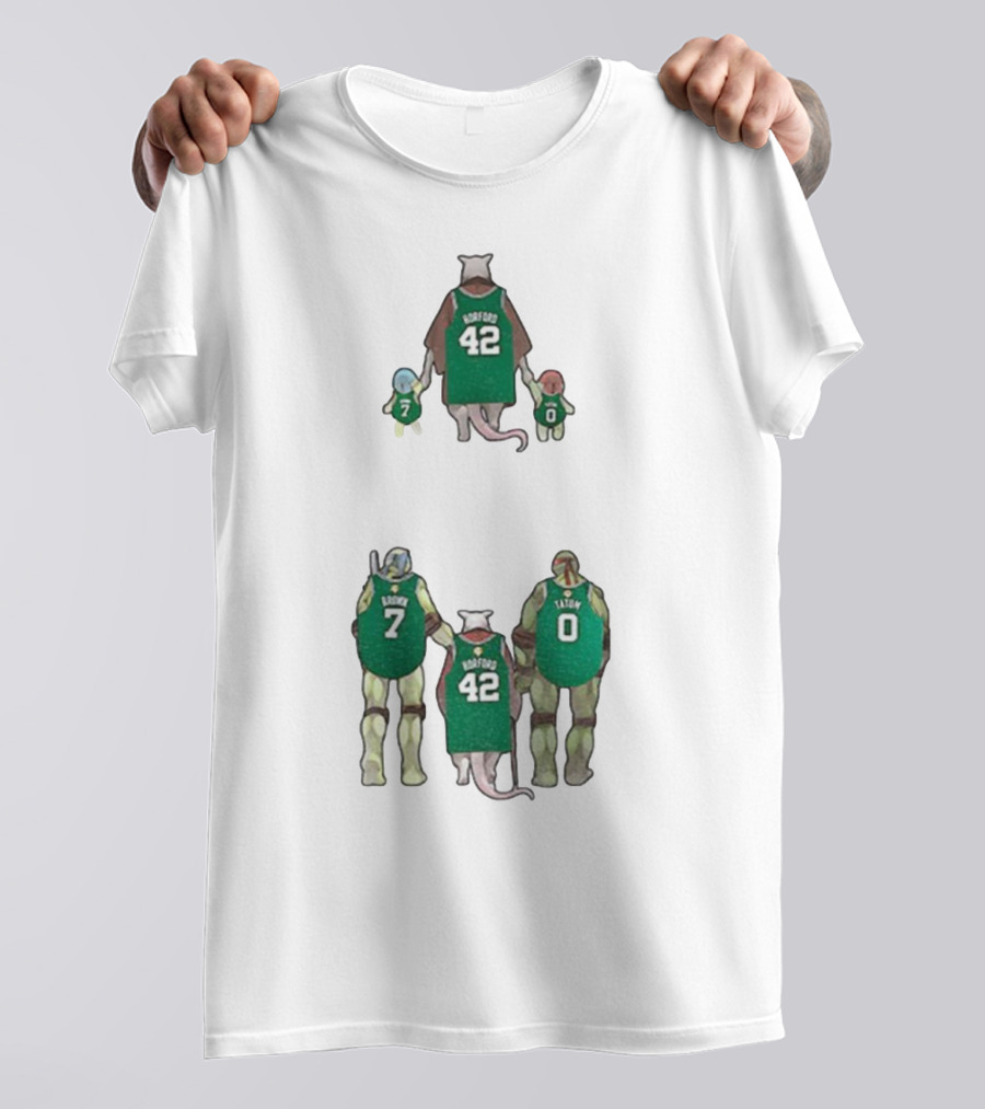 Horford 42 The Jays Ninja Turtles Rondo 7 Tatum 0 Boston Celtics T-Shirt