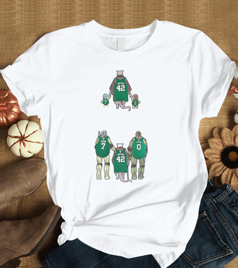 Horford 42 The Jays Ninja Turtles Rondo 7 Tatum 0 Boston Celtics T-Shirt
