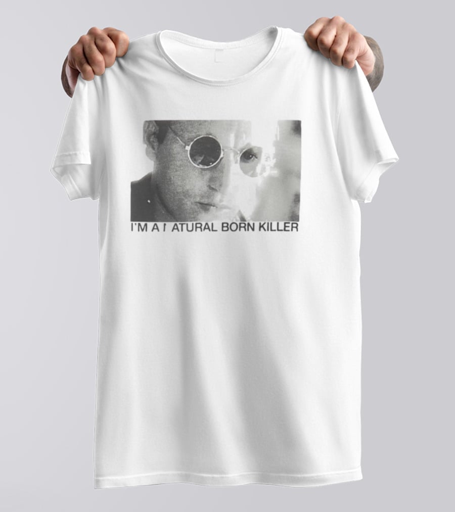 I'm A Natural Born Killer Mickey Knox Bold Grayscale Image T-Shirt