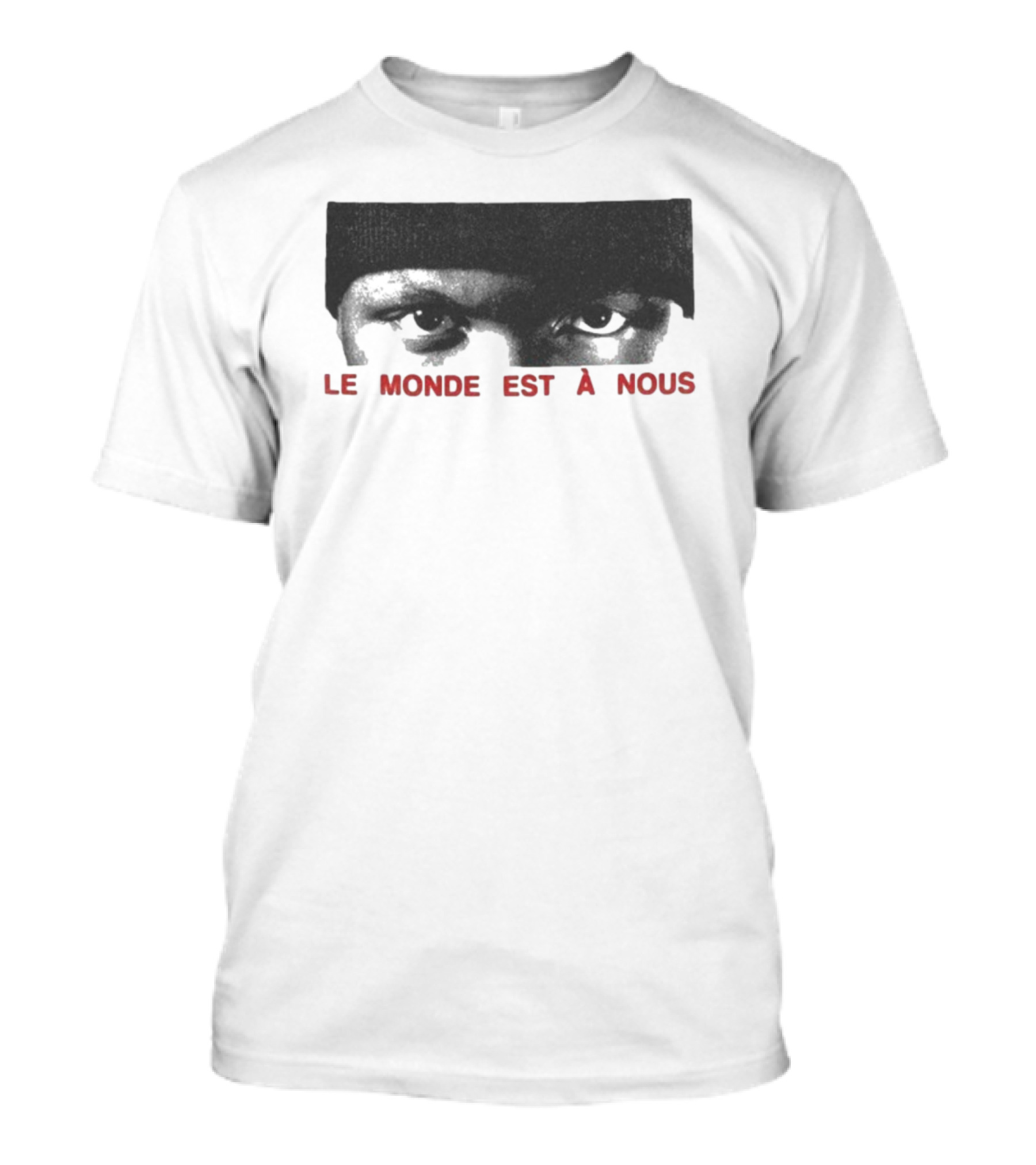 Le Monde Est A Nous Scrt Eyes Mysterious Gaze Beanie Style T-Shirt