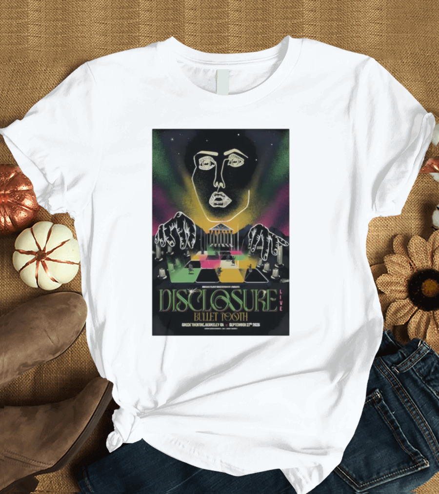 Disclosure Live Bullet Tooth September 27th 2025 Greek Theatre Berkeley CA T-Shirt
