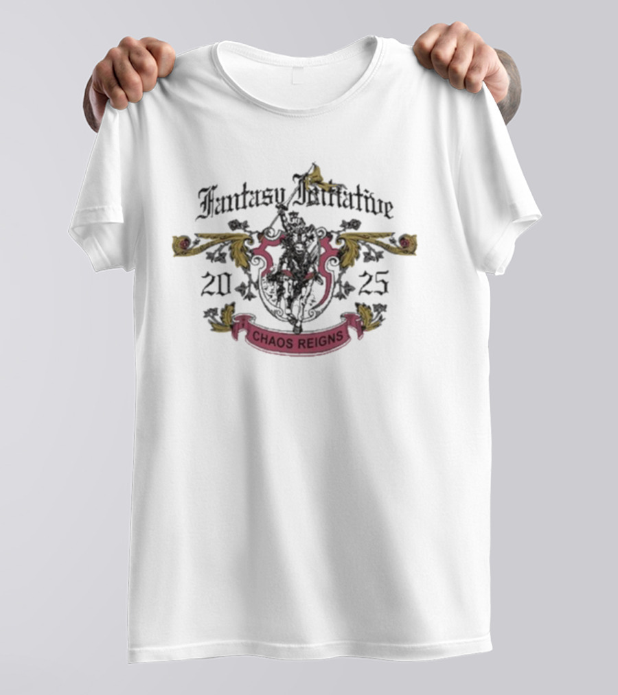 Fantasy Initiative 2025 Chaos Reigns Medieval Crest T-Shirt