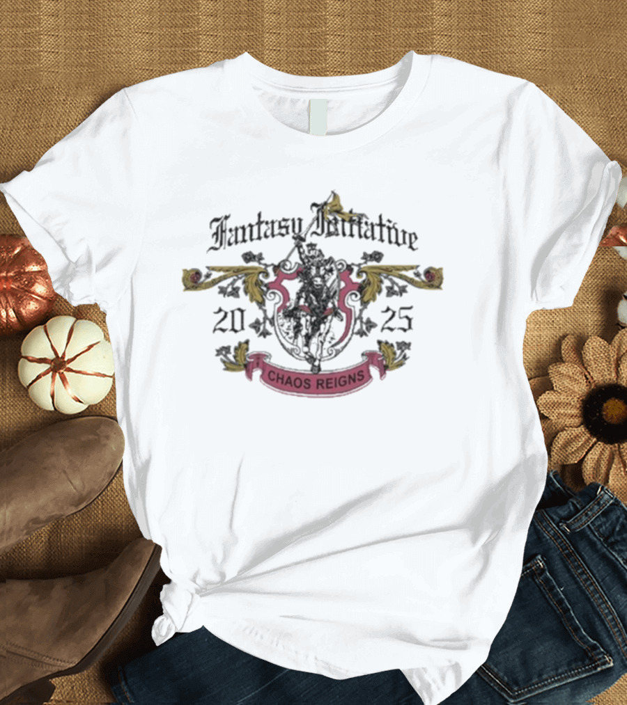 Fantasy Initiative 2025 Chaos Reigns Medieval Crest T-Shirt