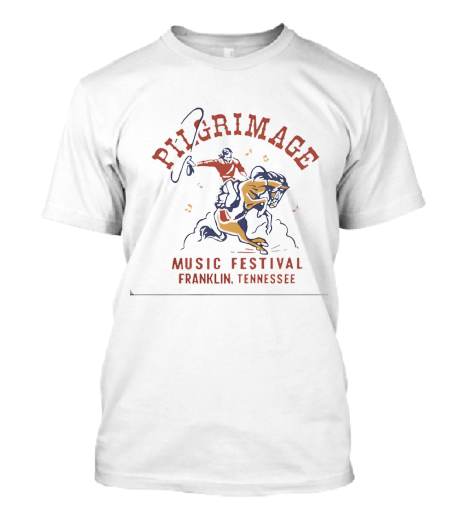 Pilgrimage Music Festival 2025 Franklin Tennessee Cowboy Riding Bull T-Shirt