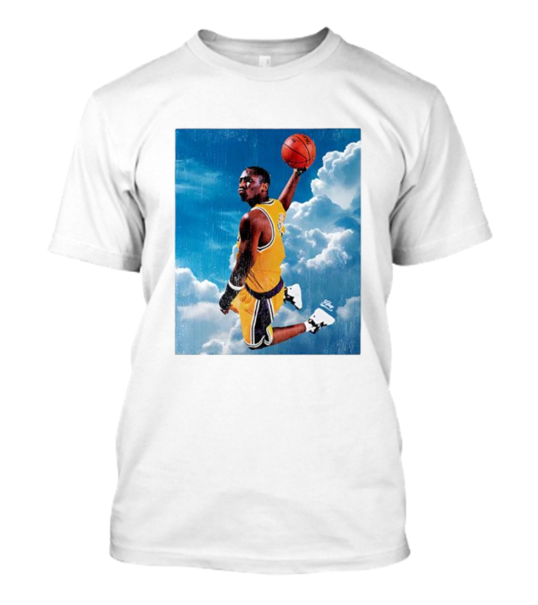 Mamba Sky High Basketball Legend Jumping Through Clouds T-Shirt