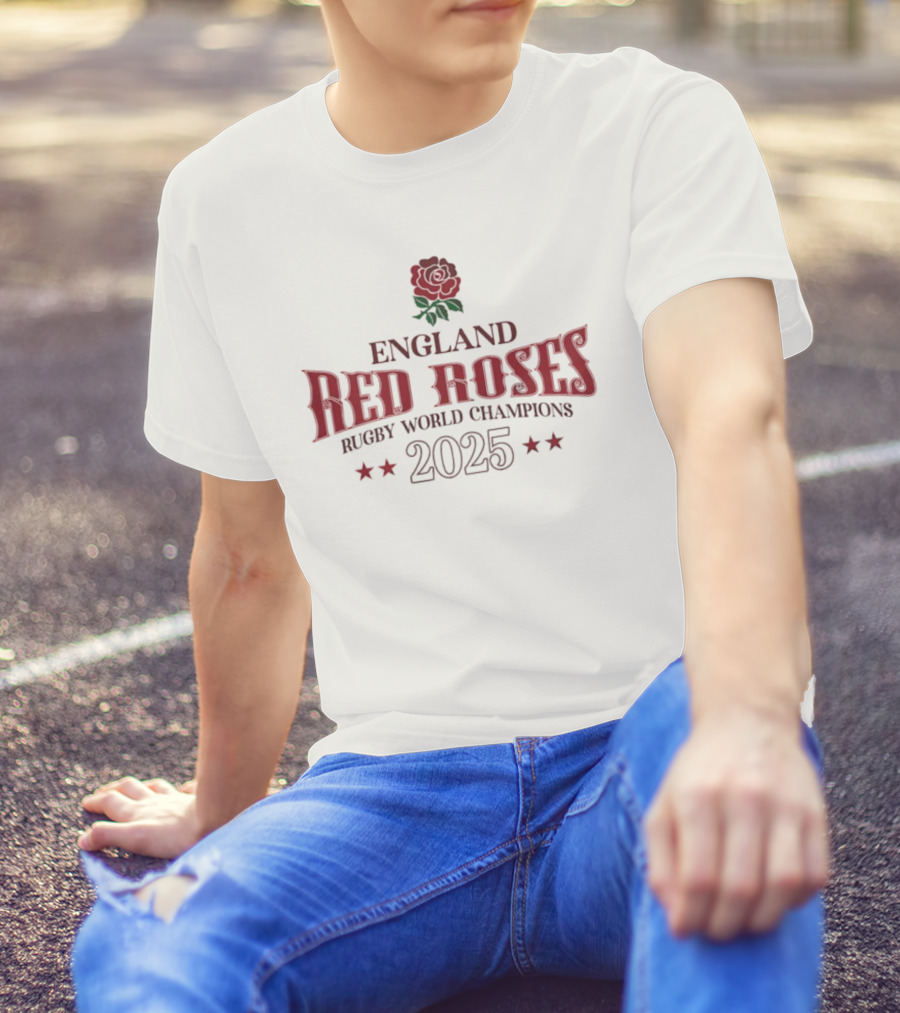 England Red Roses Rugby World Champions 2025 T-Shirt