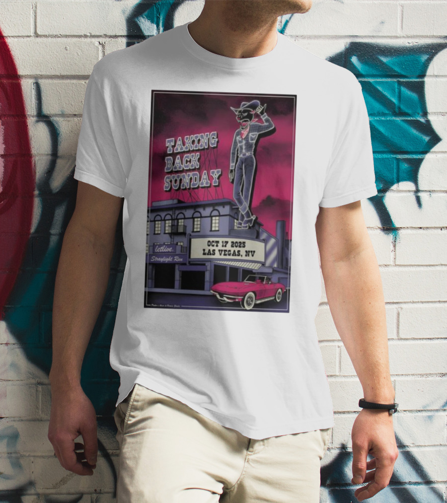 Taking Back Sunday October 17 2025 Las Vegas NV Letlive Straylight Run T-Shirt