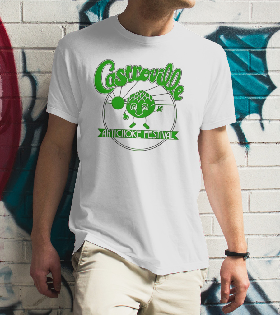 Castroville Artichoke Festival Fun Green Character T-Shirt