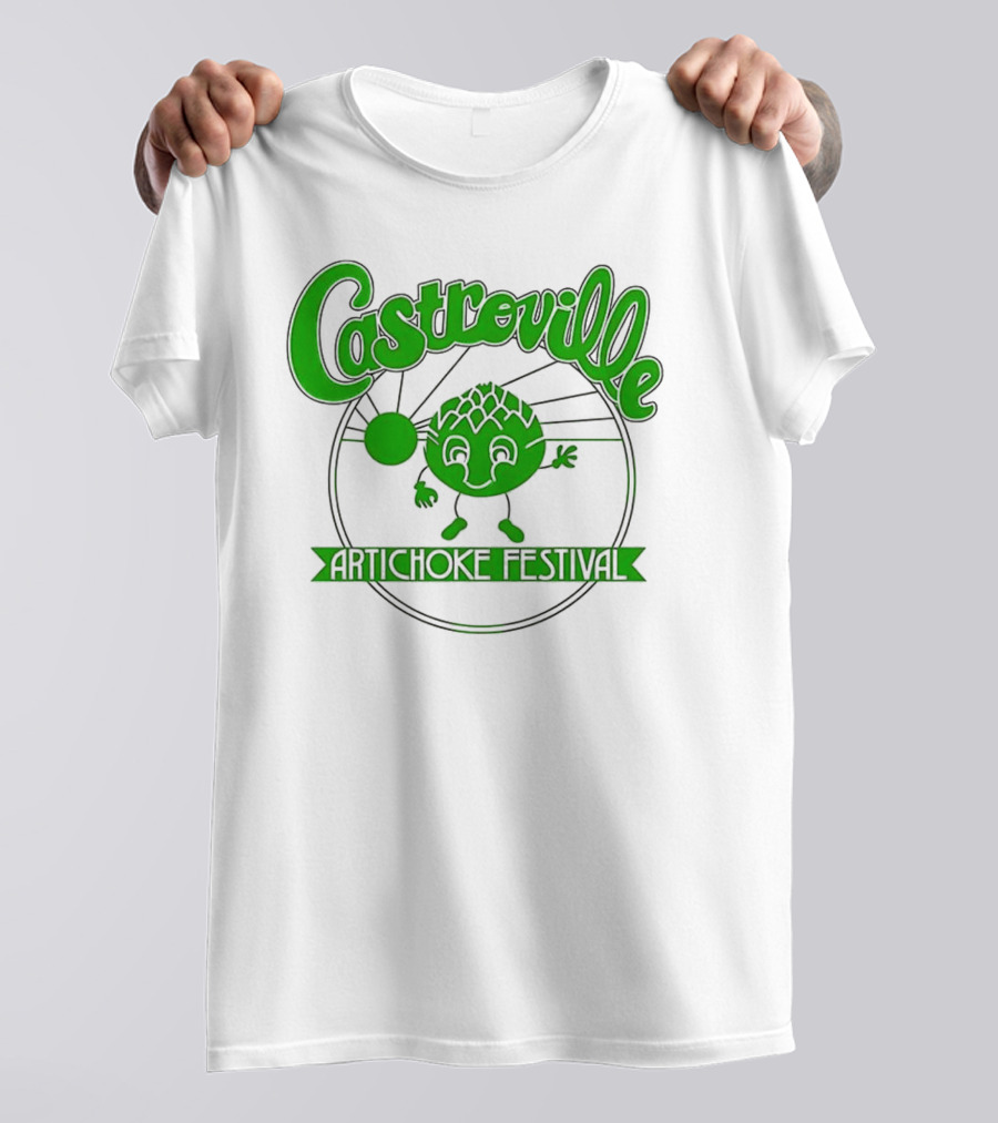 Castroville Artichoke Festival Fun Green Character T-Shirt