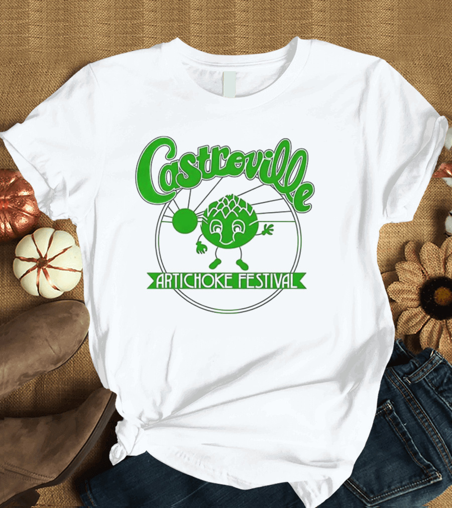 Castroville Artichoke Festival Fun Green Character T-Shirt