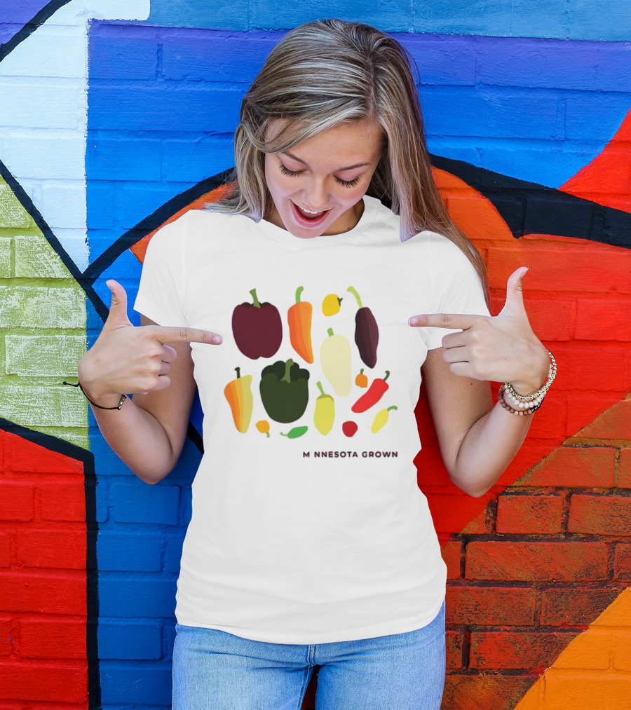 Minnesota Grown Colorful Peppers Variety T-Shirt