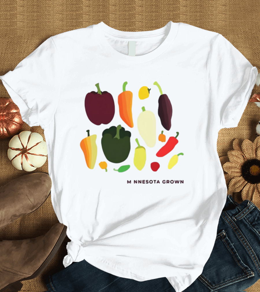 Minnesota Grown Colorful Peppers Variety T-Shirt