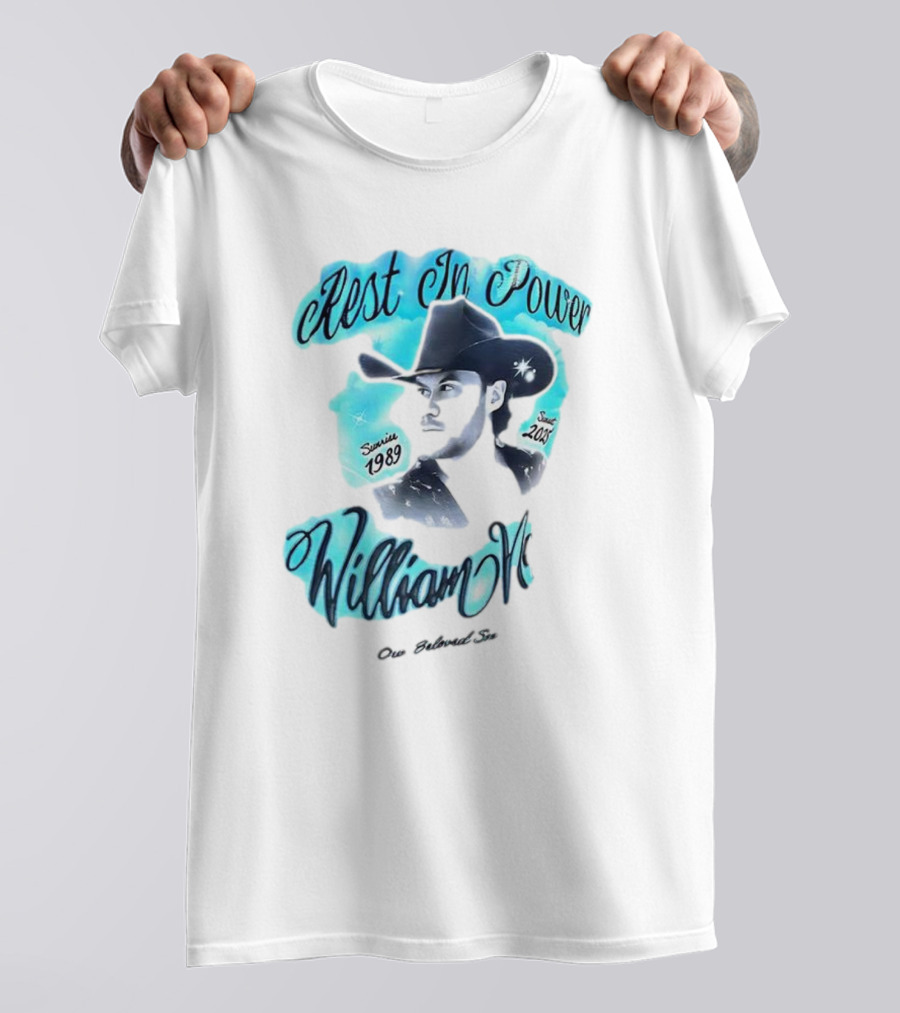 Rest In Power William Neff Sunrise 1989 Sunset 2023 Cowboy Hat Memorial T-Shirt