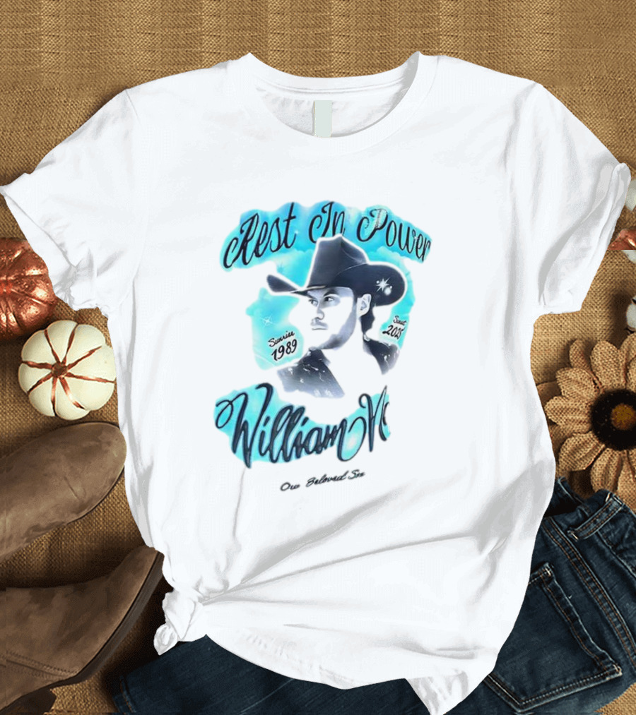 Rest In Power William Neff Sunrise 1989 Sunset 2023 Cowboy Hat Memorial T-Shirt