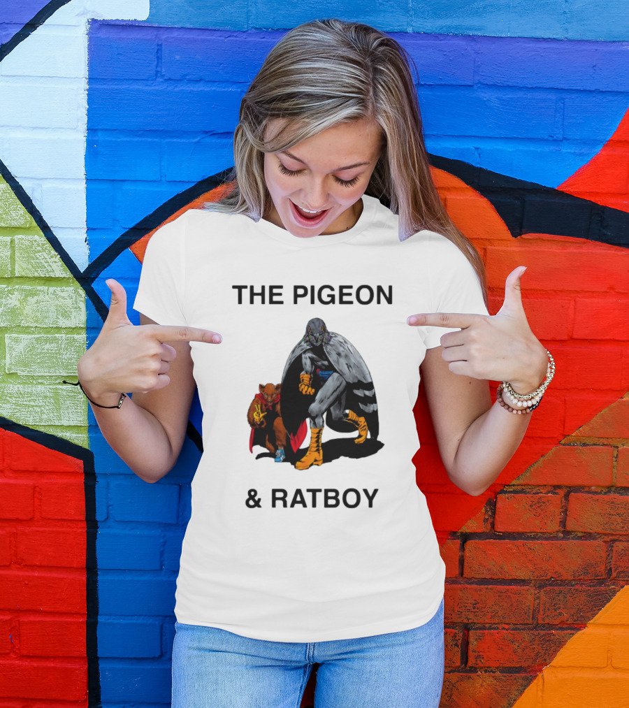 The Pigeon And Ratboy Superhero Duo Graphic T-Shirt