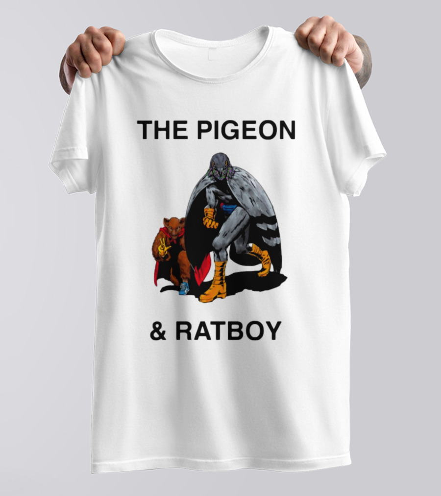 The Pigeon And Ratboy Superhero Duo Graphic T-Shirt