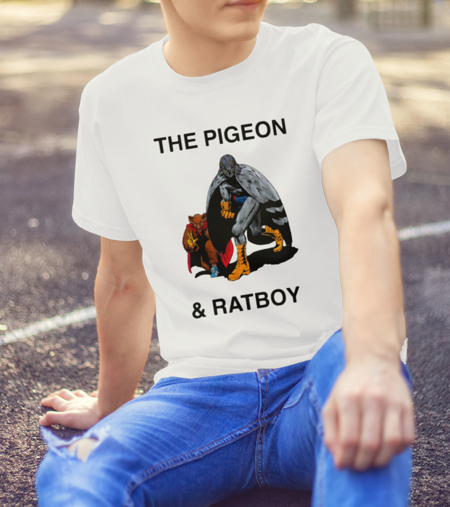 The Pigeon And Ratboy Superhero Duo Graphic T-Shirt