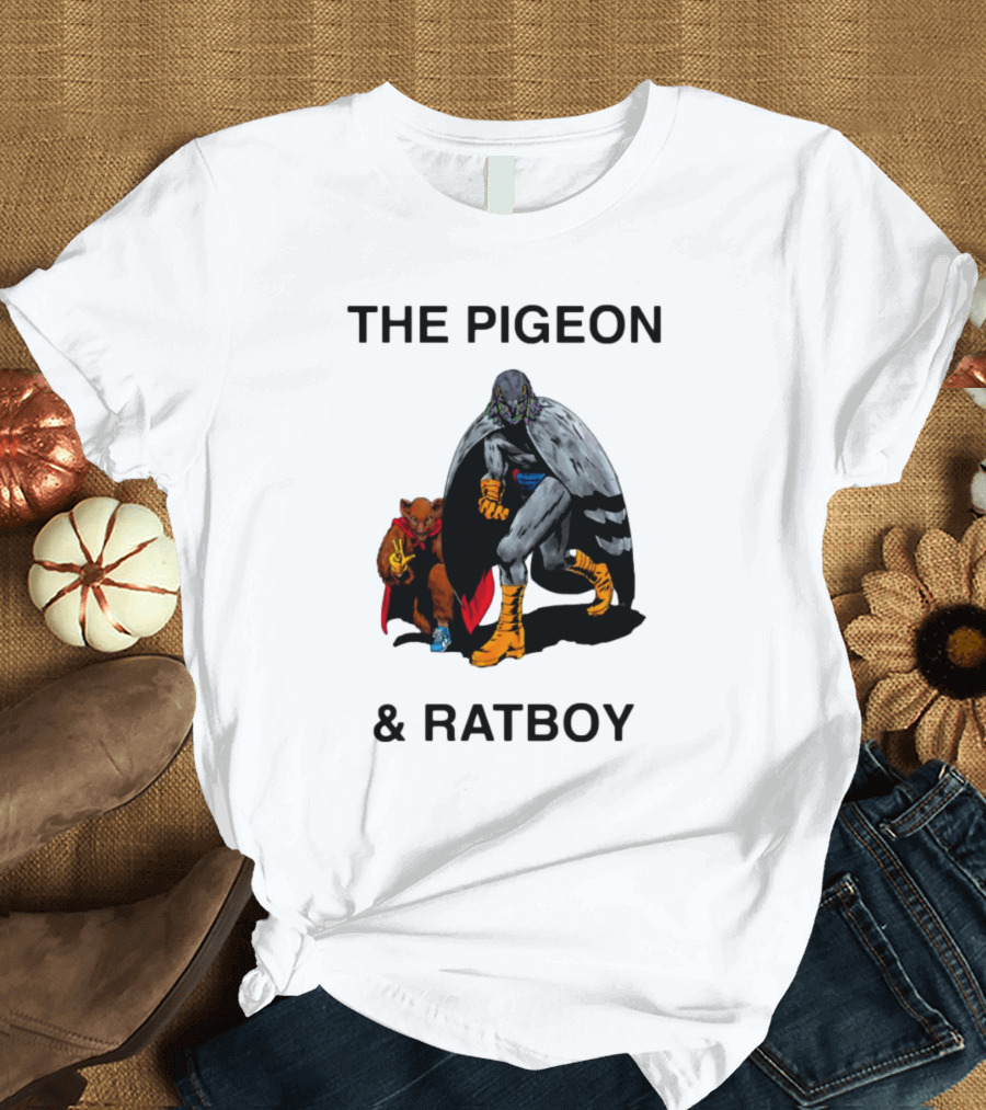 The Pigeon And Ratboy Superhero Duo Graphic T-Shirt