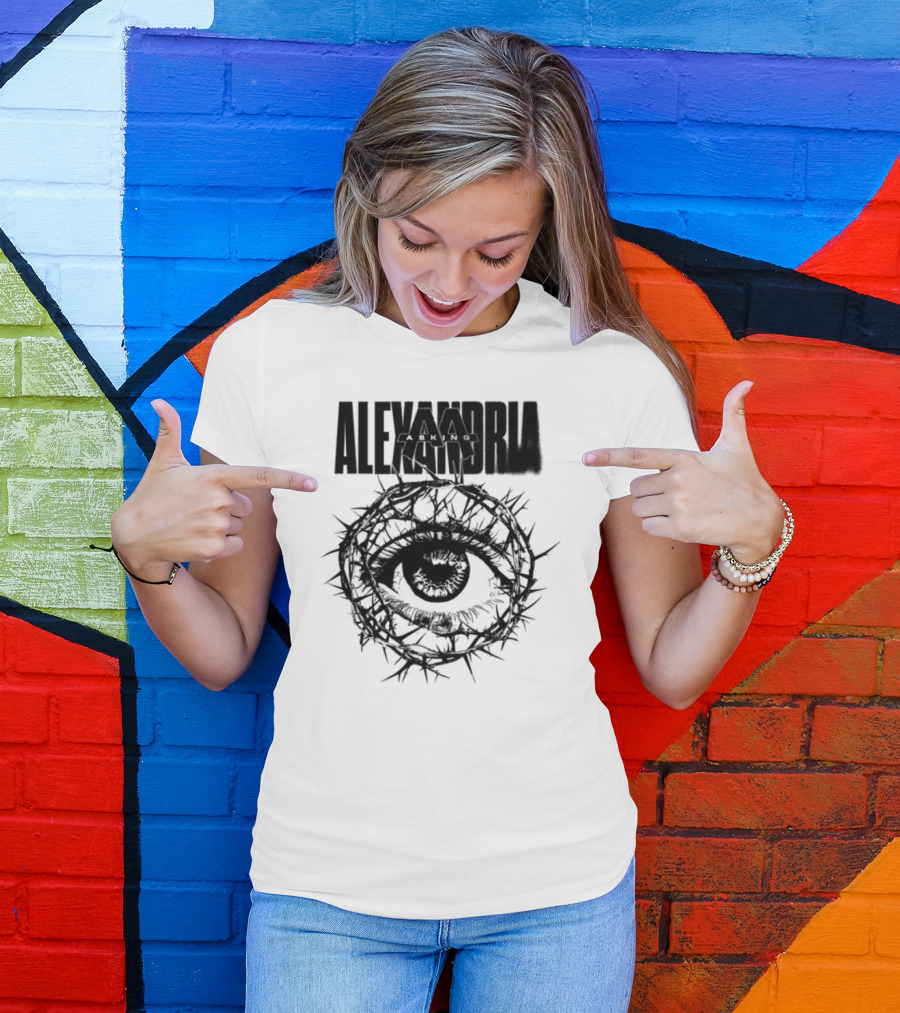 Asking Alexandria Stand Up And Scream Thorn Eye Design T-Shirt