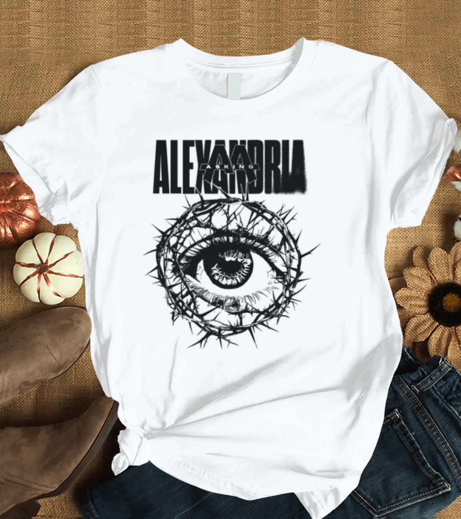 Asking Alexandria Stand Up And Scream Thorn Eye Design T-Shirt