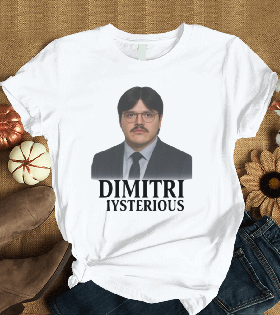 Dimitri Mysterious Suit Glasses Mustache T-Shirt