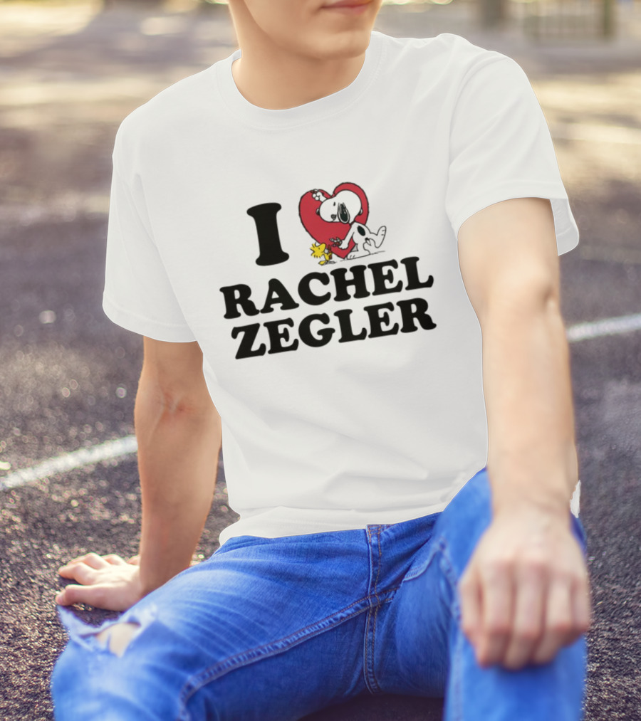 I Love Rachel Zegler Snoopy Woodstock Peanuts Heart T-Shirt