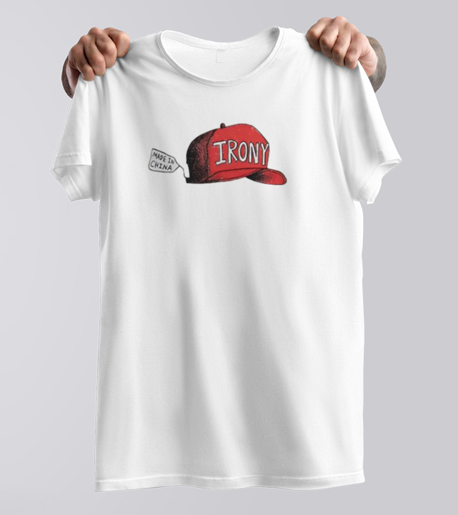 Irony Red Cap Made In China Hat T-Shirt