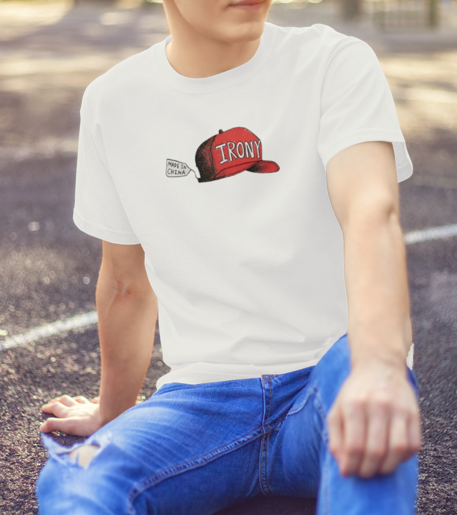 Irony Red Cap Made In China Hat T-Shirt
