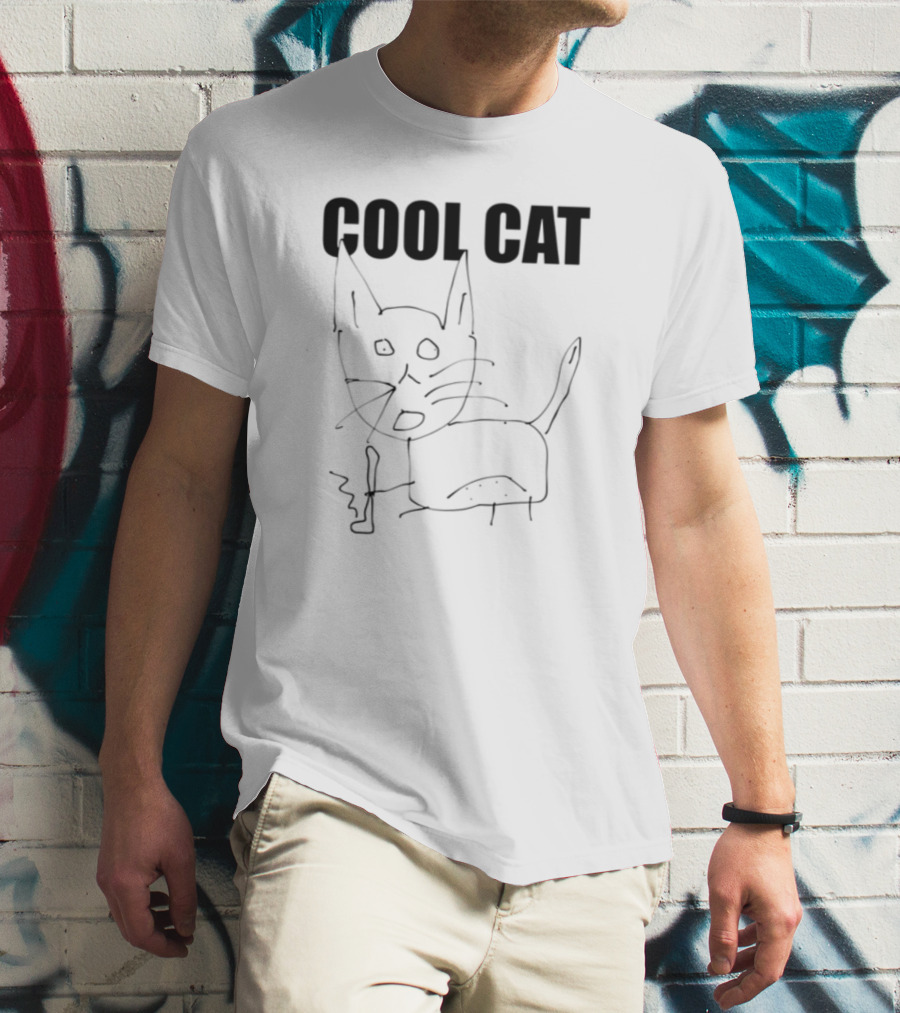 Jacob's Cool Cat Drawing Sketch Illustration T-Shirt