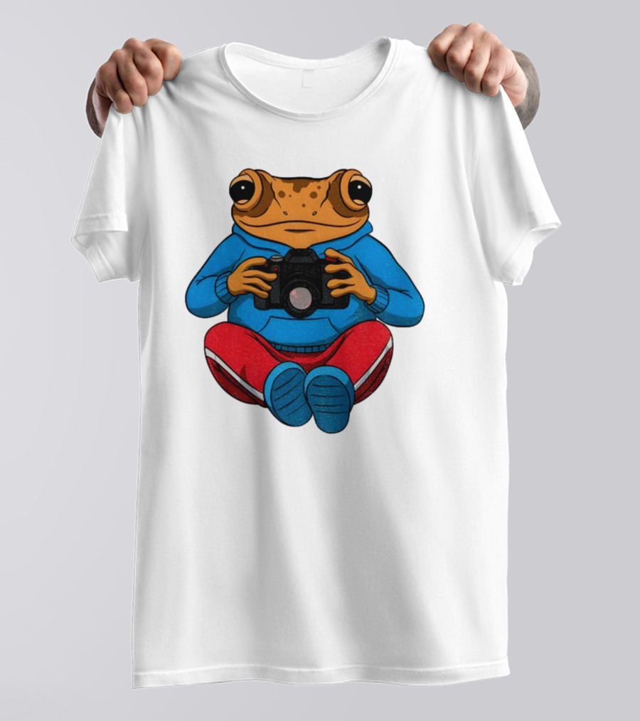 Bad Bunny Sapo Concho Frog With Camera Blue Red Pants T-Shirt