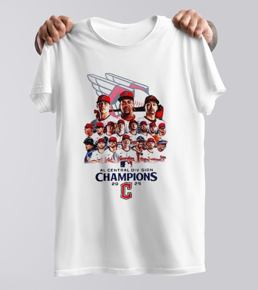 Cleveland Guardians 2025 AL Central Division Champions MLB Postseason T-Shirt