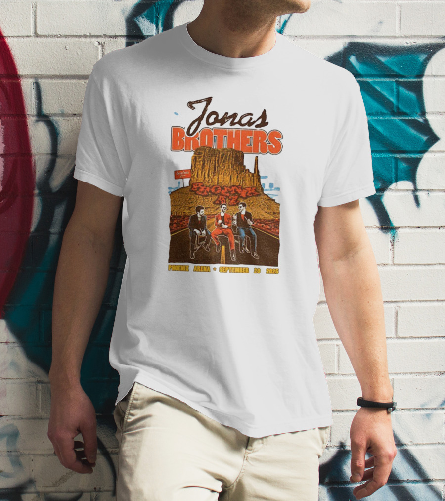 Jonas Brothers Phoenix Arena September 29 2025 Arizona Concert Cactus City Skyway T-Shirt