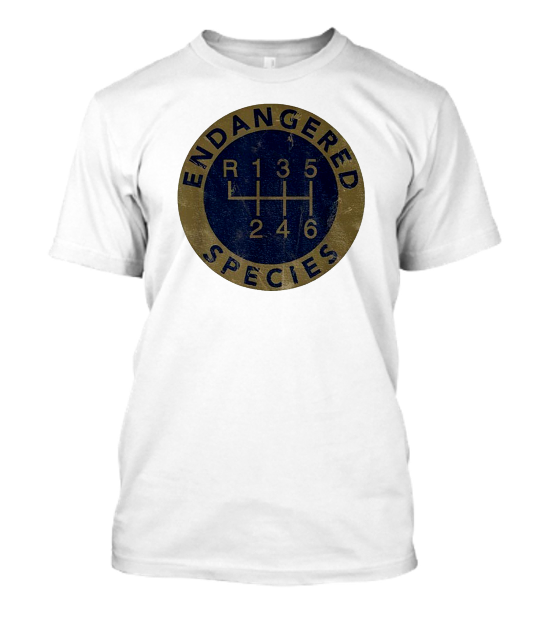 Endangered Species R 135246 Vintage Gear Shift Emblem T-Shirt