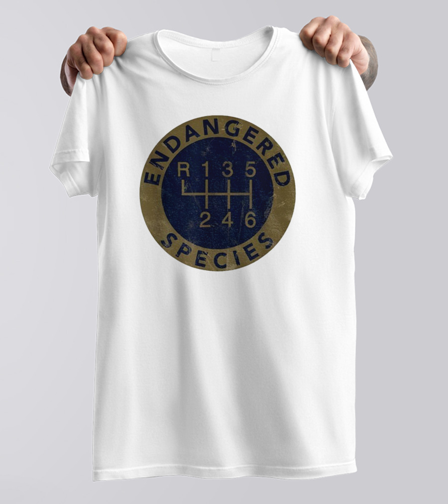 Endangered Species R 135246 Vintage Gear Shift Emblem T-Shirt