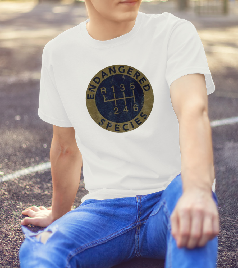 Endangered Species R 135246 Vintage Gear Shift Emblem T-Shirt