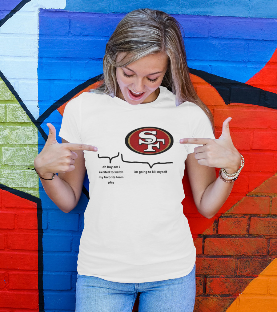 San Francisco 49ers NFL Football SF Oval Enthusiast Excitement T-Shirt