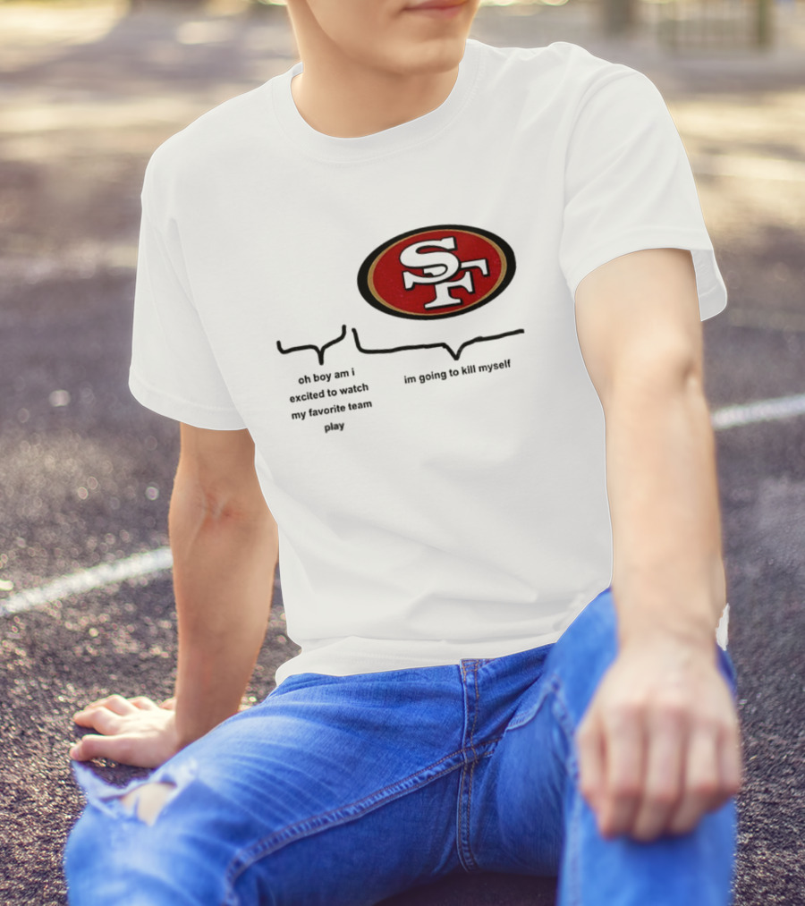 San Francisco 49ers NFL Football SF Oval Enthusiast Excitement T-Shirt