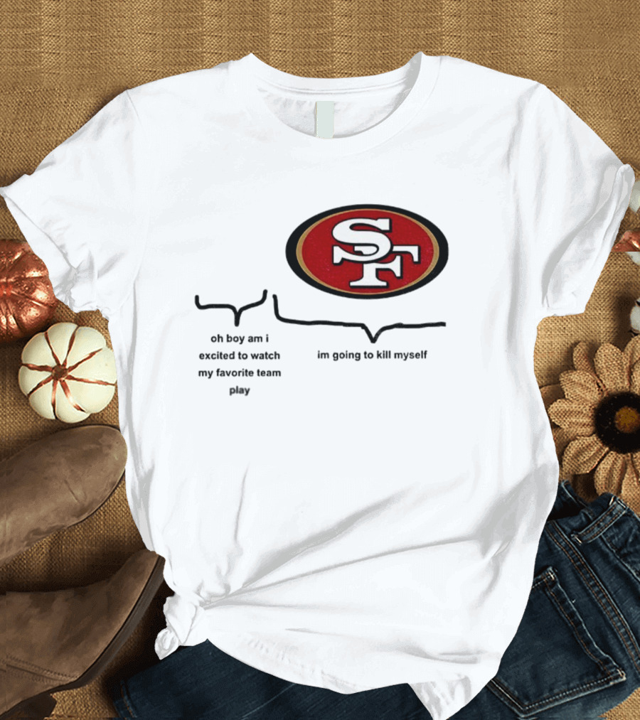San Francisco 49ers NFL Football SF Oval Enthusiast Excitement T-Shirt
