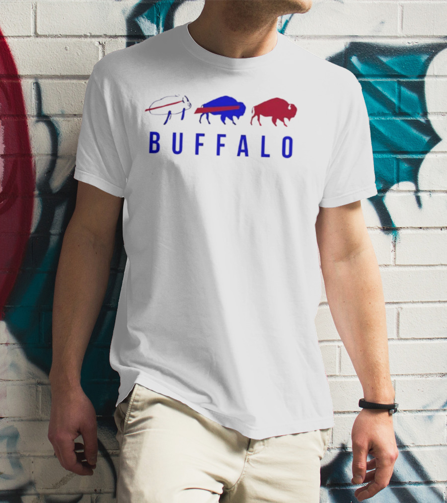 Buffalo Bills Evolution Vintage Retro Styles T-Shirt