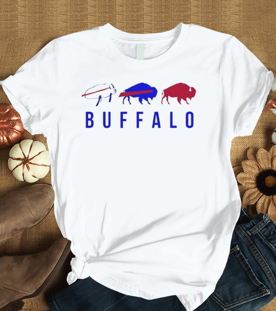 Buffalo Bills Evolution Vintage Retro Styles T-Shirt