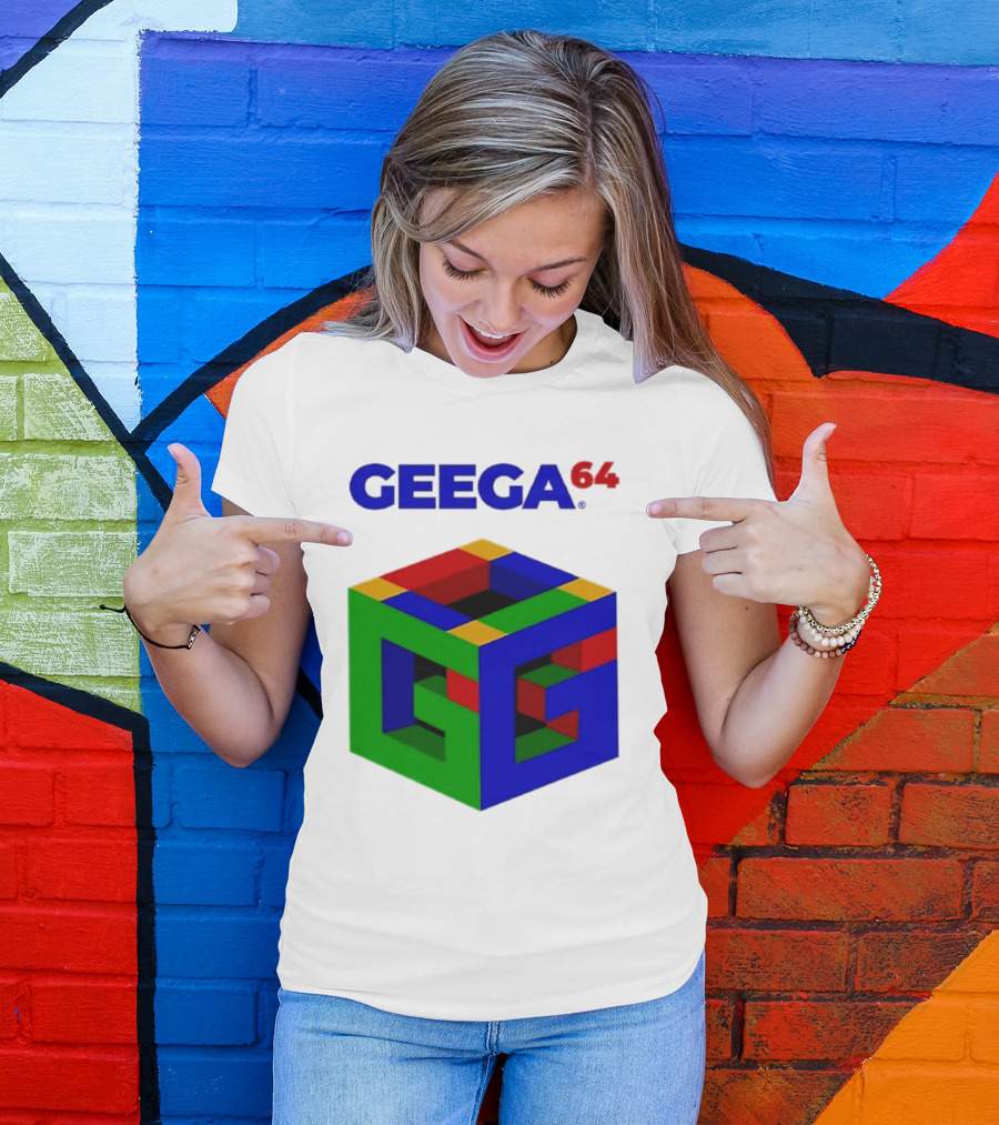 Geega 64 Cube Illusion Design T-Shirt