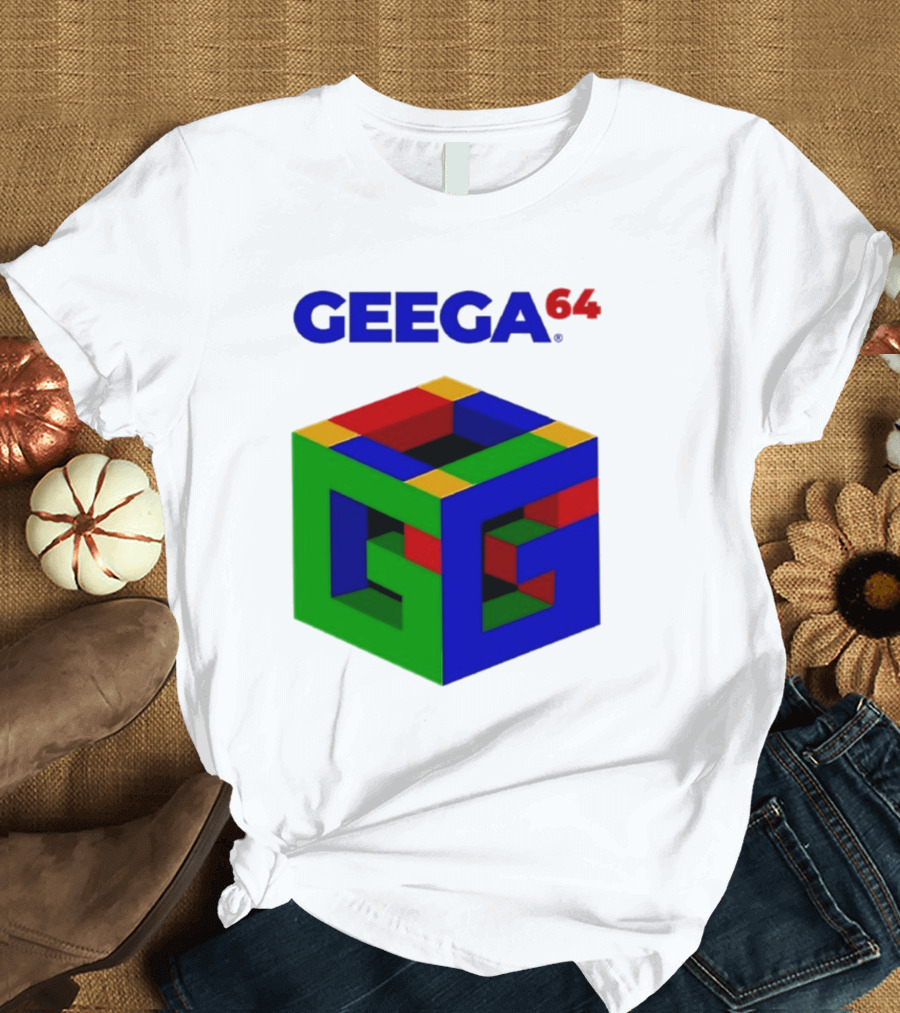 Geega 64 Cube Illusion Design T-Shirt